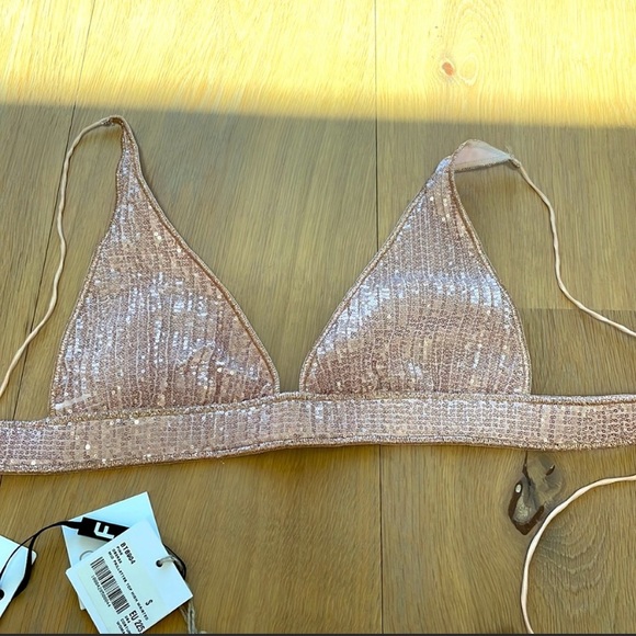 Oseree brand glitter bikini!! Light pink/peach color!! - Picture 2 of 4